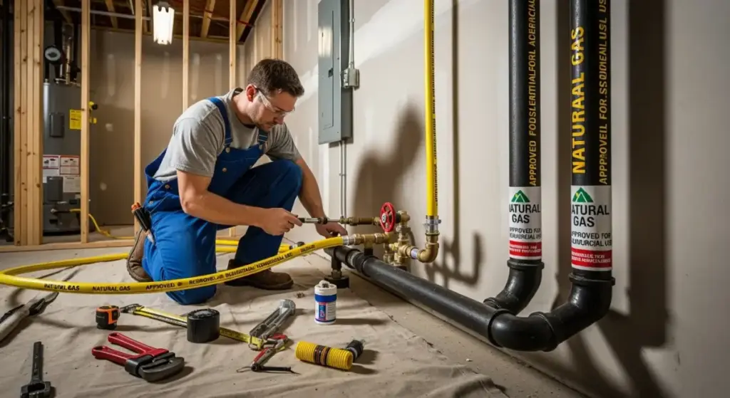 gas line installation